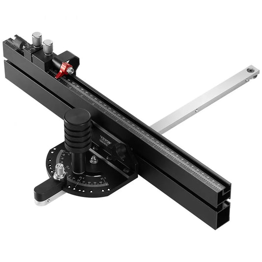 TN-1122B - Durable Aluminum Miter Gauge for Precision Woodworking with 15 Stops