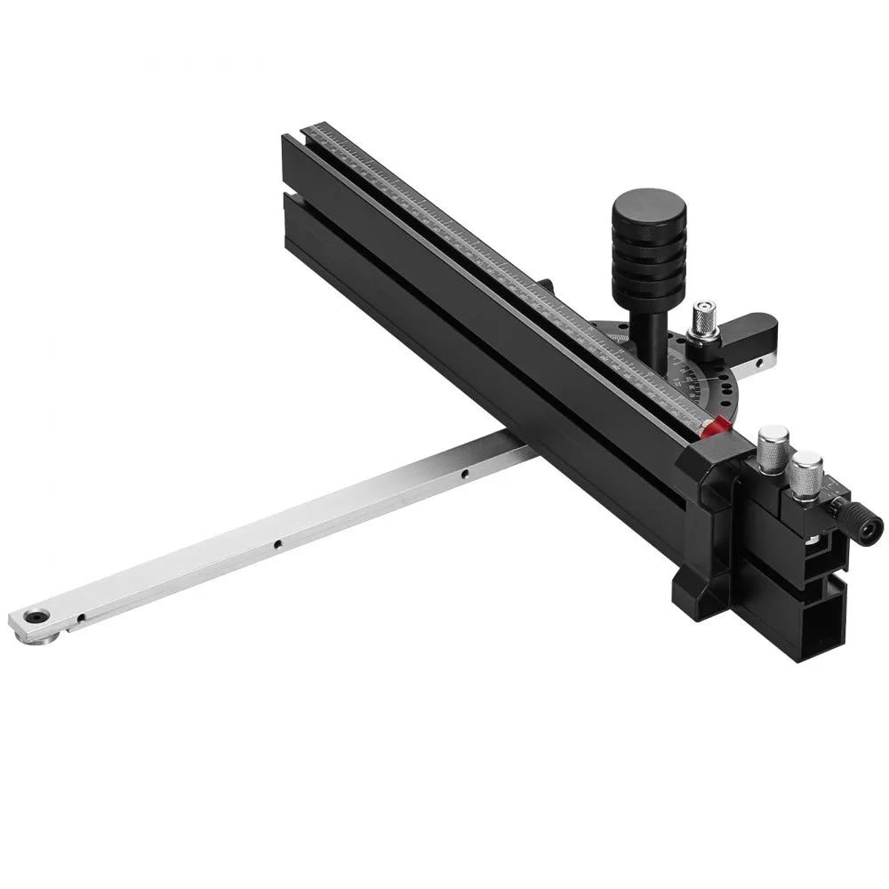 TN-1122B - Durable Aluminum Miter Gauge for Precision Woodworking with 15 Stops