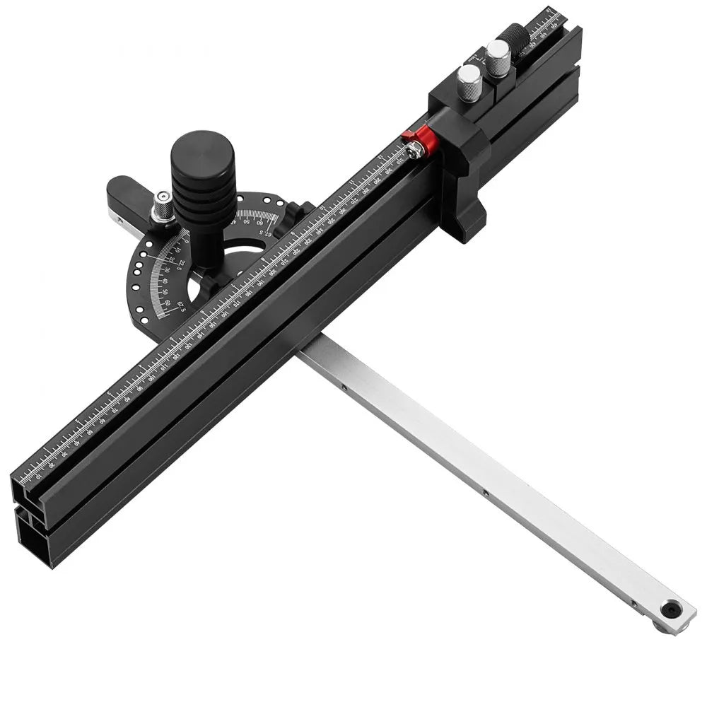 TN-1122B - Durable Aluminum Miter Gauge for Precision Woodworking with 15 Stops