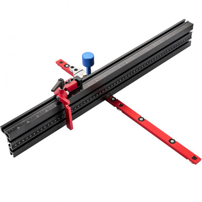 450 mm - High-Precision Aluminum Miter Gauge with 60° Ends and Adjustable Flip Stop