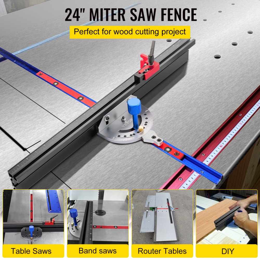 600 mm - Precision Miter Gauge with 60° Angled Ends for Table Saws