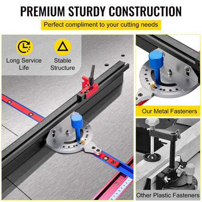 600 mm - Precision Miter Gauge with 60° Angled Ends for Table Saws