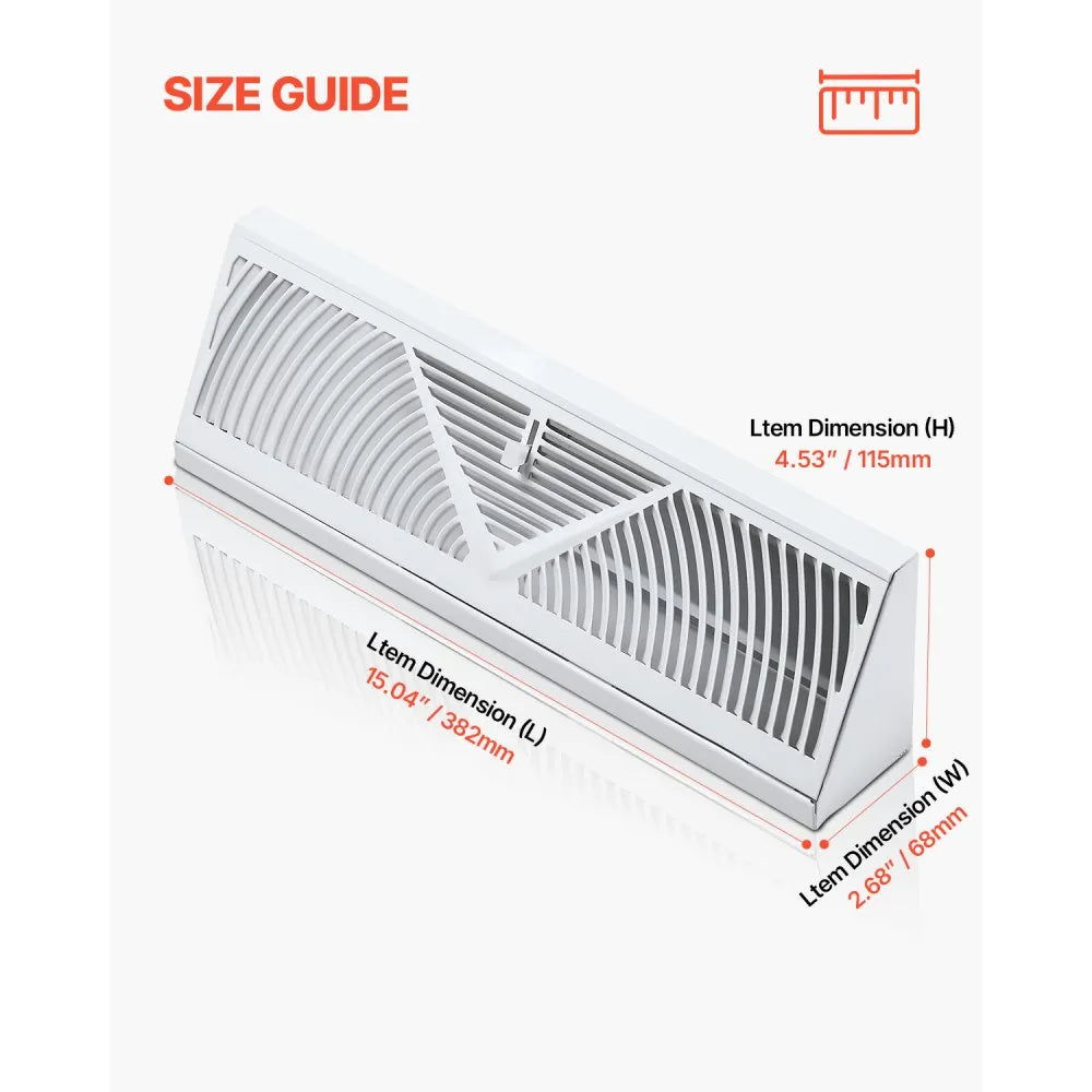 BB15-10PK - 10-Pack Metal Floor Vents for Stylish Airflow Control