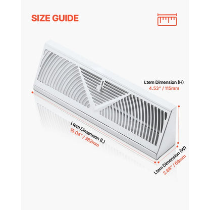 BB15-10PK - 10-Pack Metal Floor Vents for Stylish Airflow Control