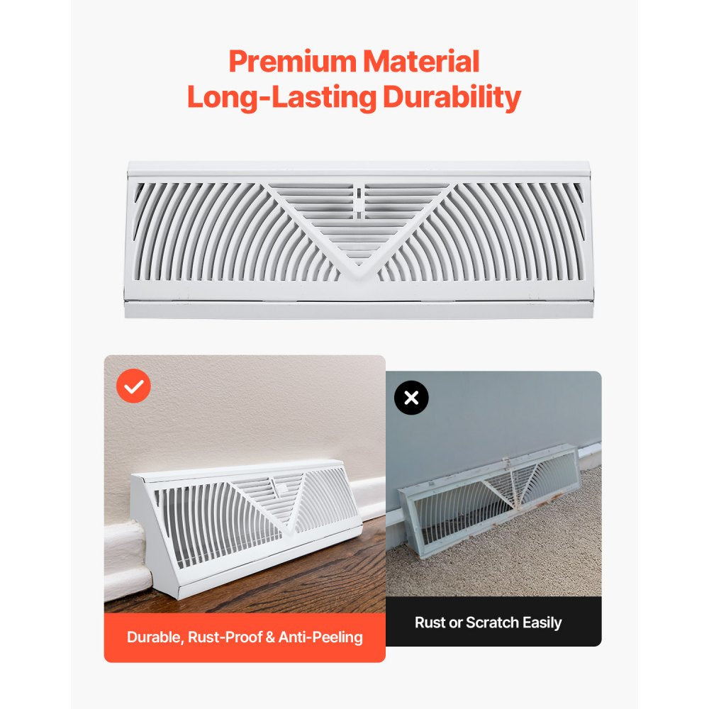 BB15-10PK - 10-Pack Metal Floor Vents for Stylish Airflow Control
