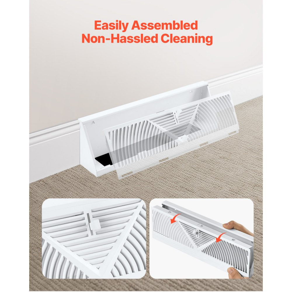 BB15-10PK - 10-Pack Metal Floor Vents for Stylish Airflow Control