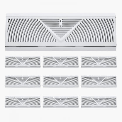 BB15-10PK - 10-Pack Metal Floor Vents for Stylish Airflow Control