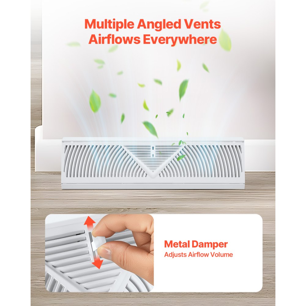BB18-10PK - 10-Pack Metal Floor Vents for Stylish Indoor Airflow
