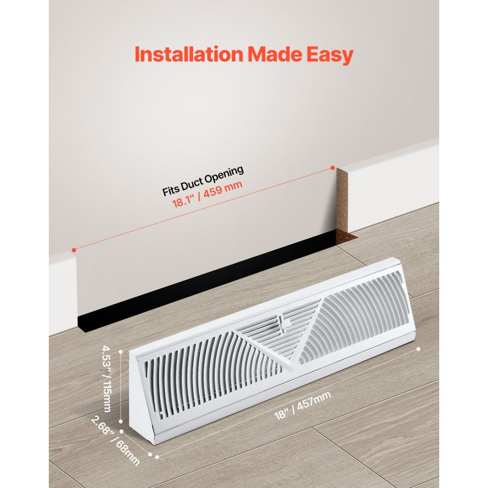 BB18-10PK - 10-Pack Metal Floor Vents for Stylish Indoor Airflow