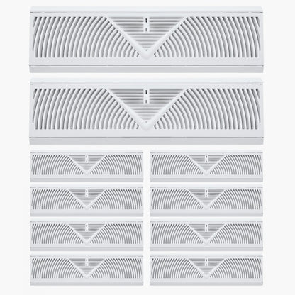 BB18-10PK - 10-Pack Metal Floor Vents for Stylish Indoor Airflow