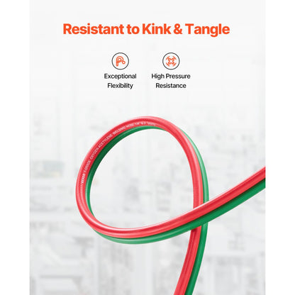 TTW1415A - 15FT Twin Hose for Oxygen & Acetylene, 1/4-Inch, 300 PSI