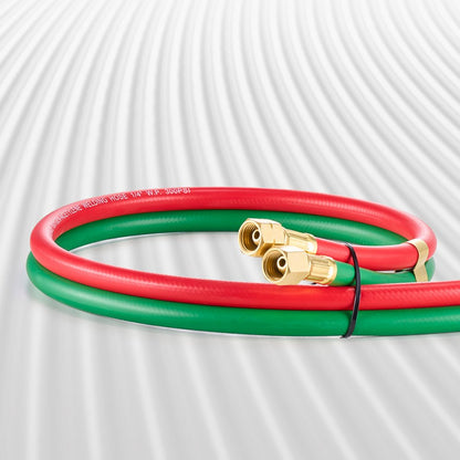 TTW1425A - Durable 1/4" x 25FT Twin Welding Hose for Oxygen & Acetylene