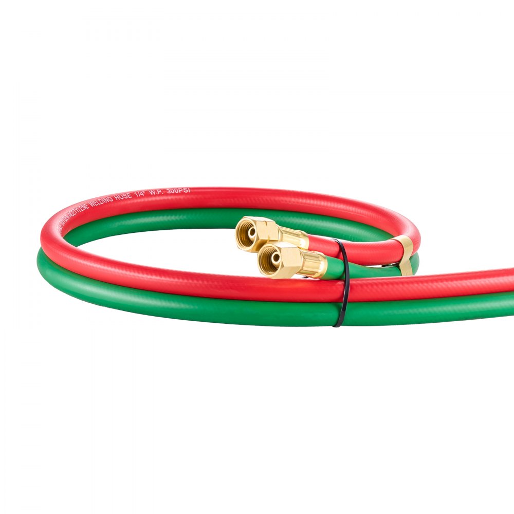 TTW1425A - Durable 1/4" x 25FT Twin Welding Hose for Oxygen & Acetylene