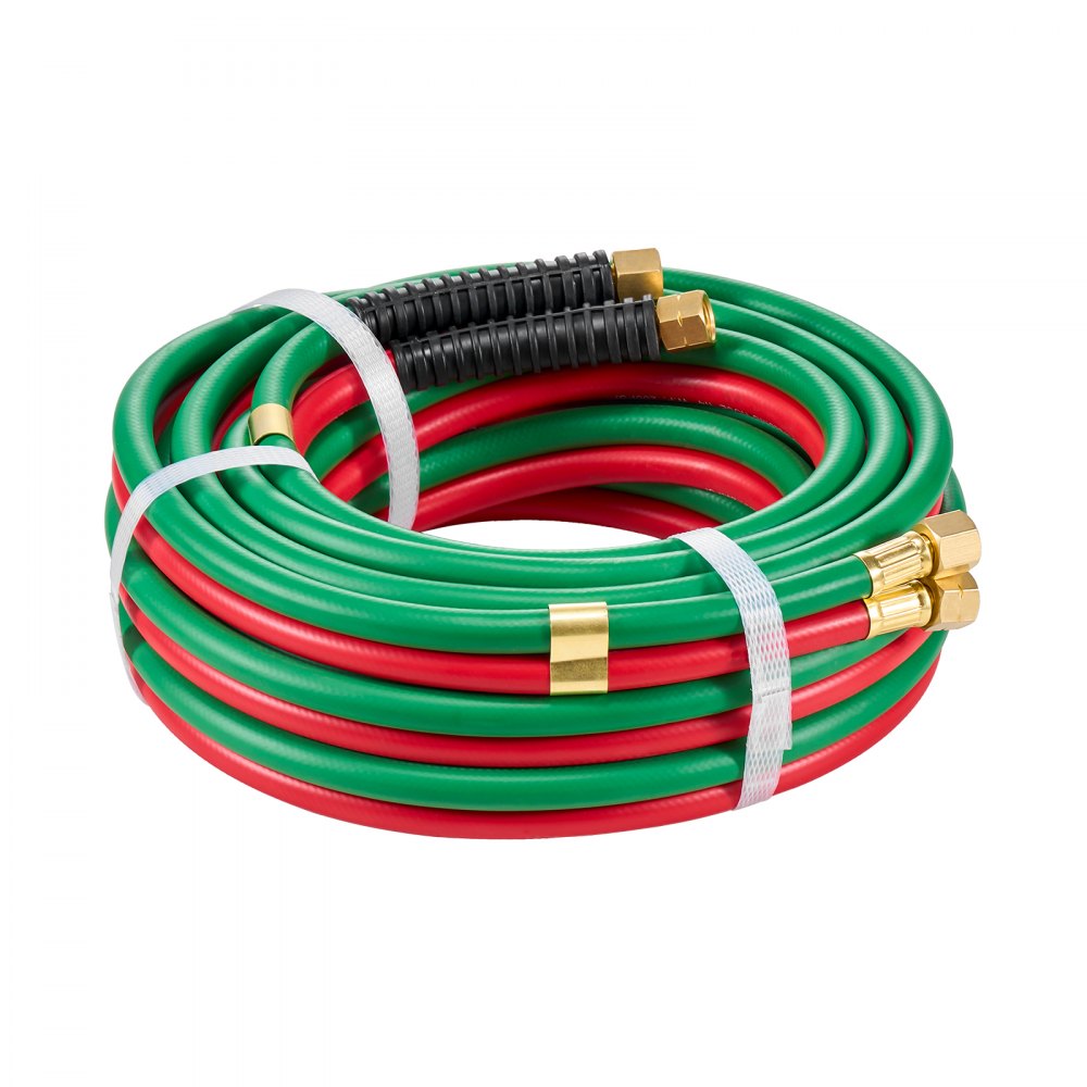 TTW1425A - Durable 1/4" x 25FT Twin Welding Hose for Oxygen & Acetylene