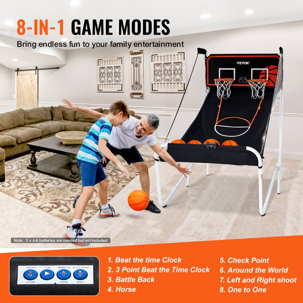 LW2312001 - Durable Foldable Basketball Arcade Game for Family Fun