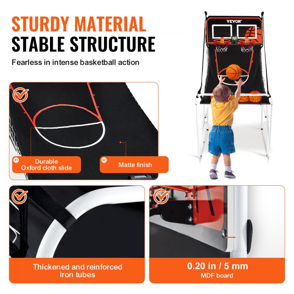 HD055B24003 - Durable Foldable Basketball Game for Kids & Adults