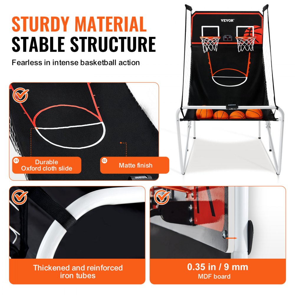 HD081B24002 - Durable Foldable Basketball Arcade Game for All Ages