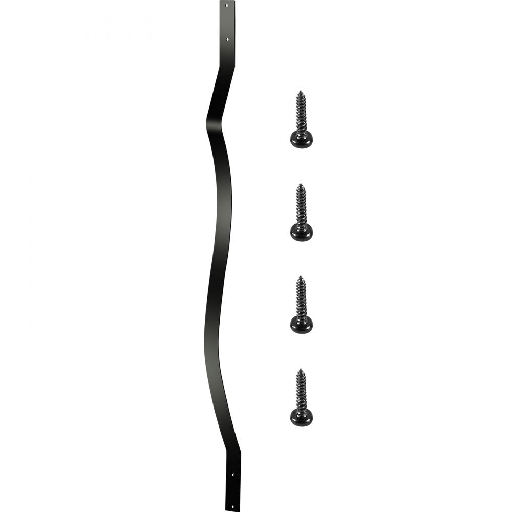 010649198593 - 26 PCS Modern Curved Black Iron Deck Balusters