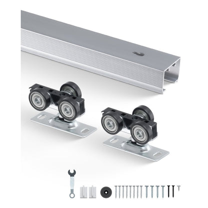 YMXT-XC39-5 - 5ft Aluminum Pocket Door Track Set for Smooth Sliding