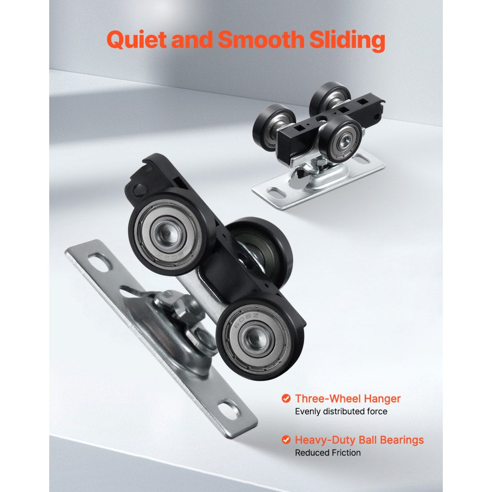 YMXT-XC40-5 - 5ft Aluminum Bypass Door Track Kit for 150lbs Capacity