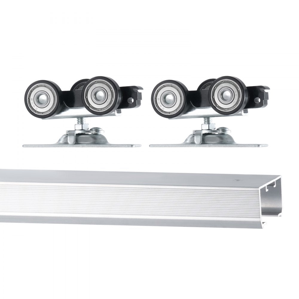 YMXT-XC39-6 - 6ft Aluminum Pocket Door Track Kit, 220lbs Capacity