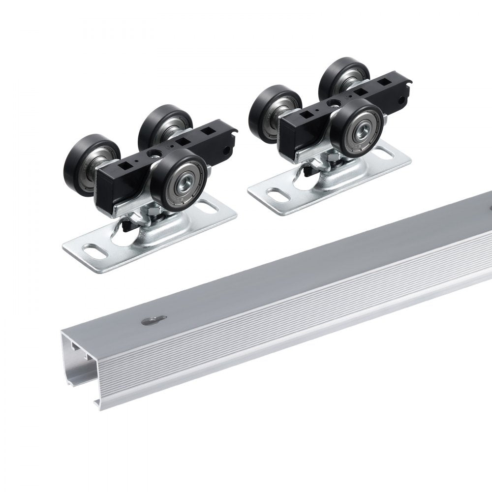 YMXT-XC39-6 - 6ft Aluminum Pocket Door Track Kit, 220lbs Capacity