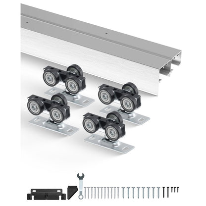 YMXT-XC40-6 - 6ft Aluminum Bypass Door Track Kit for Smooth Sliding