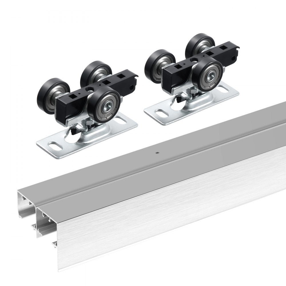 YMXT-XC40-6 - 6ft Aluminum Bypass Door Track Kit for Smooth Sliding
