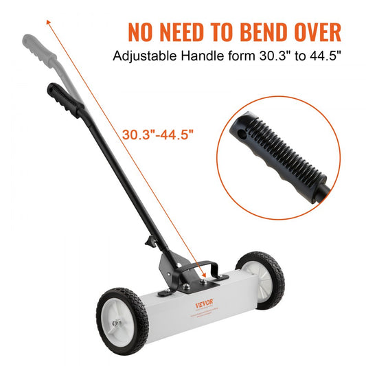 QJ8012-18 - 45 lbs Magnetic Sweeper with Wheels for Fast Cleanup