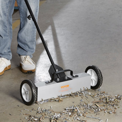 QJ8012-18 - 45 lbs Magnetic Sweeper with Wheels for Fast Cleanup