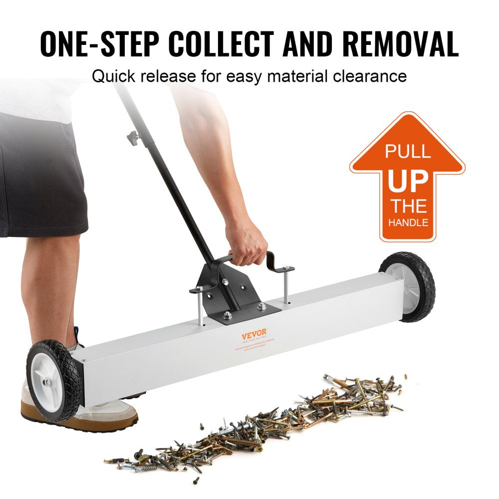 QJ8012-36 - Efficient 55Lbs Magnetic Sweeper for Quick Cleanups