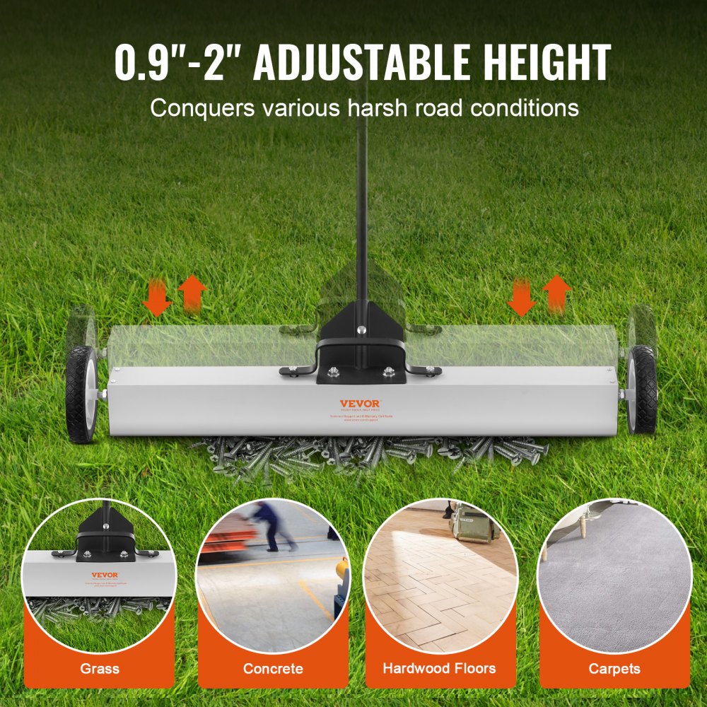 QJ8012-36 - Efficient 55Lbs Magnetic Sweeper for Quick Cleanups