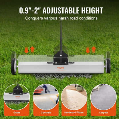 QJ8012-36 - Efficient 55Lbs Magnetic Sweeper for Quick Cleanups