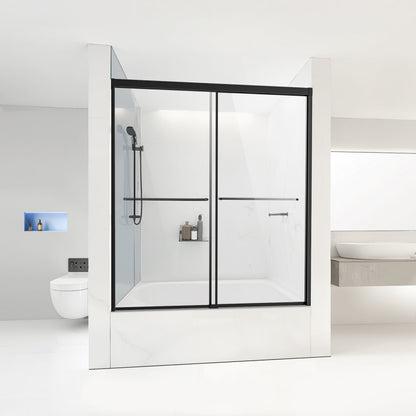 CNH-DE-S722 - 50-60 in. W Modern Semi-Frameless Bathtub Shower Door
