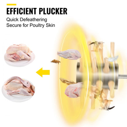 010949957028 - Durable 18-Finger Chicken Plucker Attachment for Efficient Processing