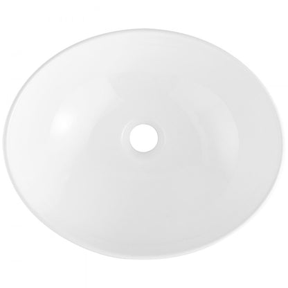 RS1011 - 16"x13.4" White Ceramic Vessel Sink for Modern Bathrooms