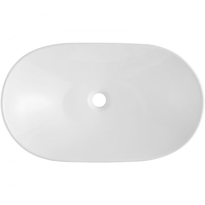 RS1196 - Modern 23.3" Ceramic Vessel Sink with Deep Design and Easy Drainage