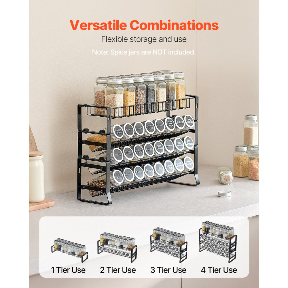 LX-P9372 - 2-Tier Stackable Spice Rack Organizer for Kitchen Storage