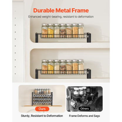 LX-P9372 - 2-Tier Stackable Spice Rack Organizer for Kitchen Storage