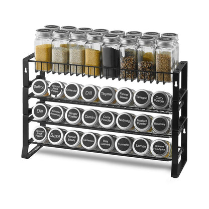 LX-P9372 - 2-Tier Stackable Spice Rack Organizer for Kitchen Storage