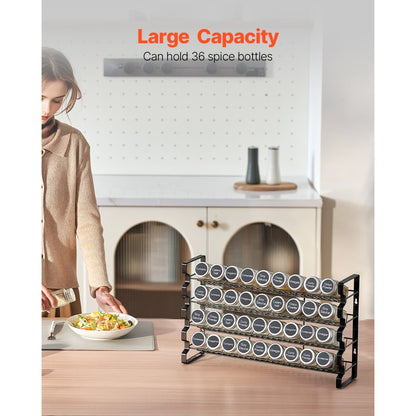 LX-P9370 - Multi-Layer Spice Rack, 23x16 in, Wall-Mount & Countertop Option