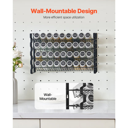LX-P9370 - Multi-Layer Spice Rack, 23x16 in, Wall-Mount & Countertop Option