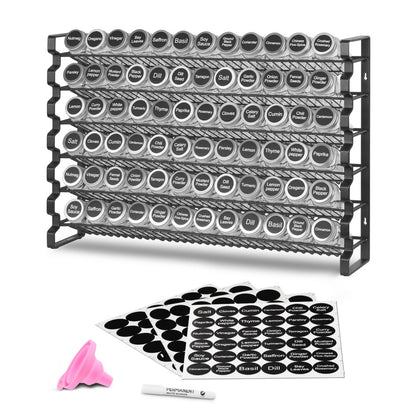 LX-P9371 - Space-Saving Multi-Layer Spice Rack, Wall-Mounted or Countertop