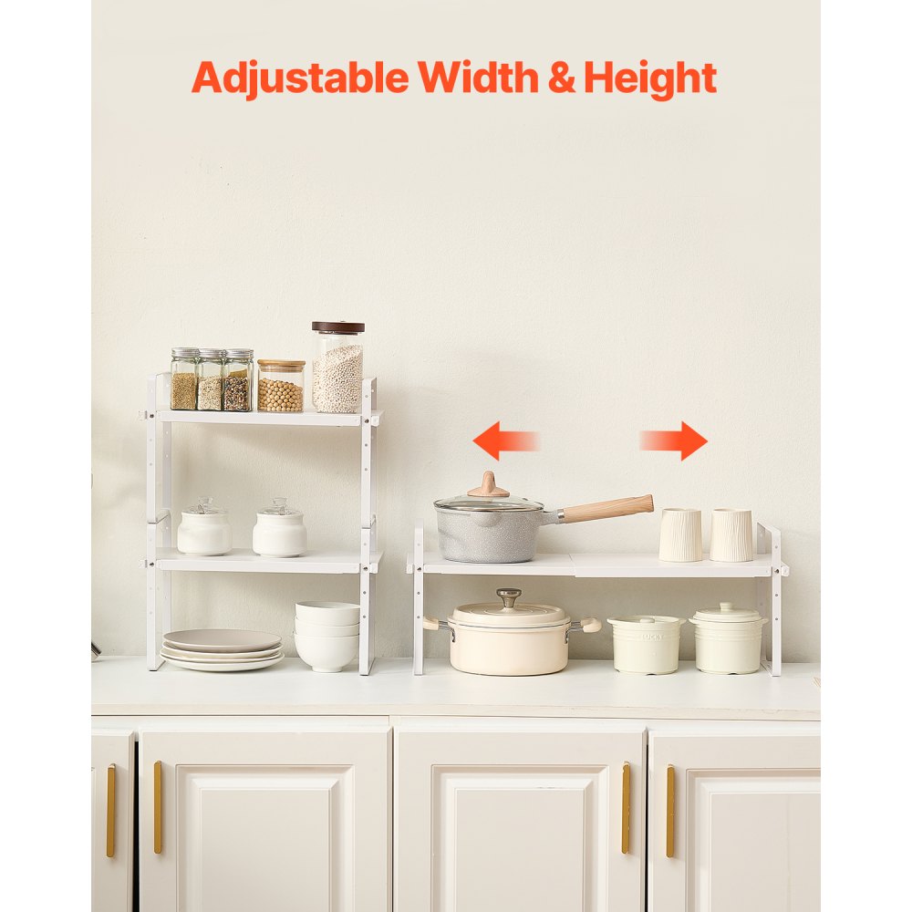 LX-P9373A - Adjustable 2-Tier Kitchen Organizer Shelf for Spice Storage