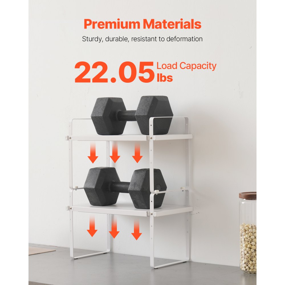 LX-P9373A - Adjustable 2-Tier Kitchen Organizer Shelf for Spice Storage
