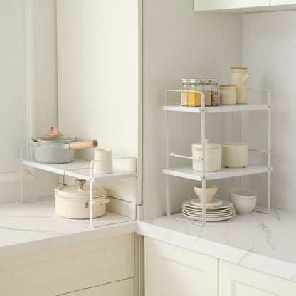 LX-P9373A - Adjustable 2-Tier Kitchen Organizer Shelf for Spice Storage