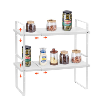 LX-P9373A - Adjustable 2-Tier Kitchen Organizer Shelf for Spice Storage