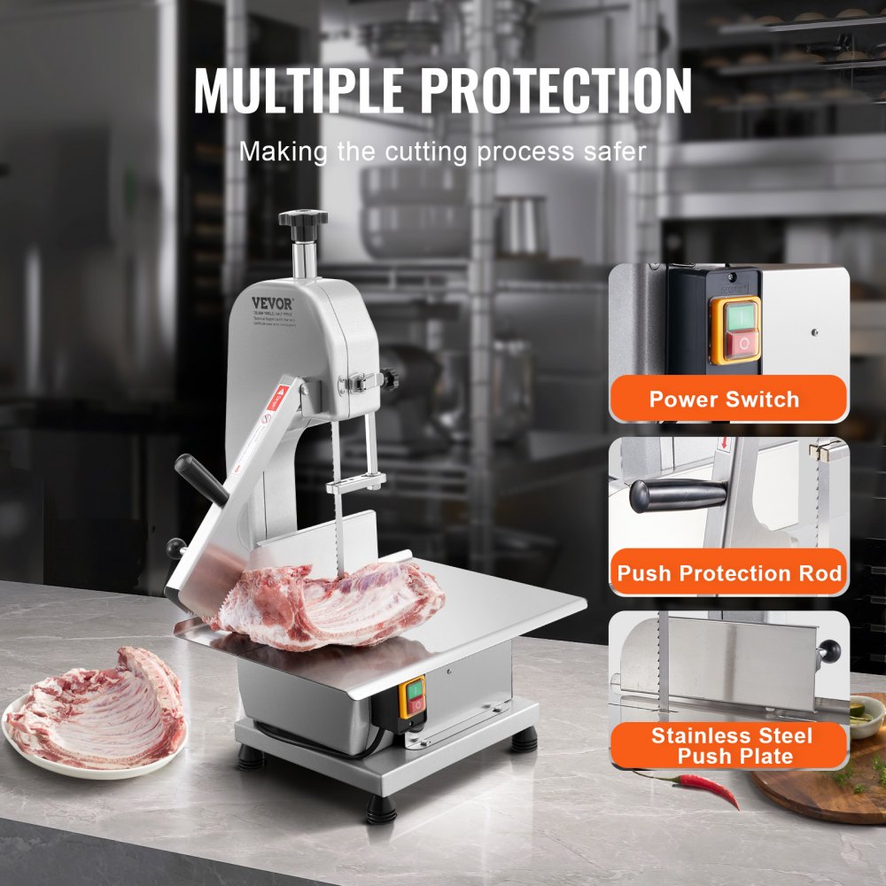 BS-250 - 1800W Stainless Steel Bone Saw with 9.84" Cutting Height