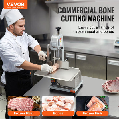 BS-130 - Heavy-Duty Stainless Steel Bone Saw Machine with 4.33" Cutting Thickness