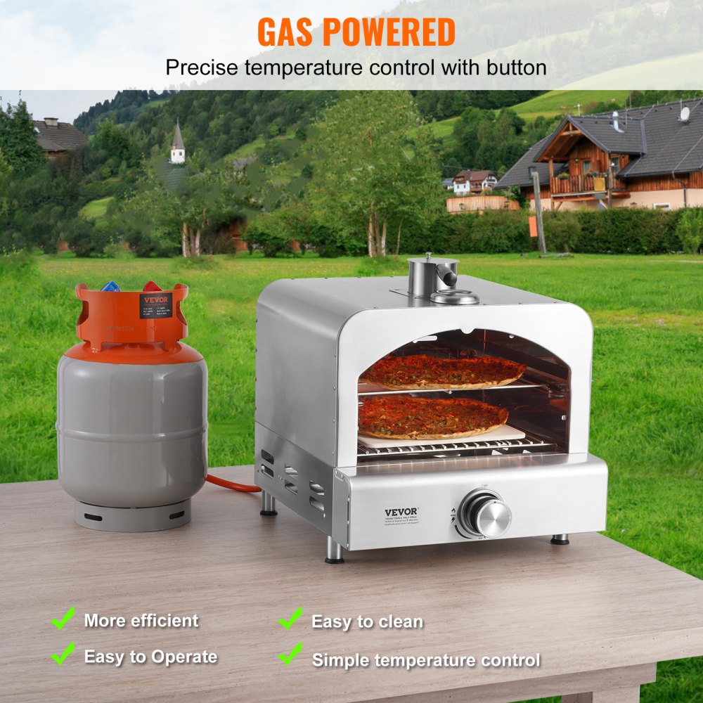 GB-GPO2 - Portable Gas Pizza Oven - Bakes 11-Inch Pizza in 90 Seconds